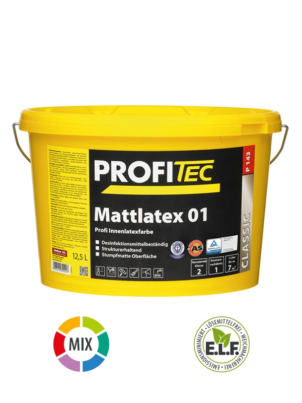 Wandfarbe Profitec Mattlatex 01 P 143